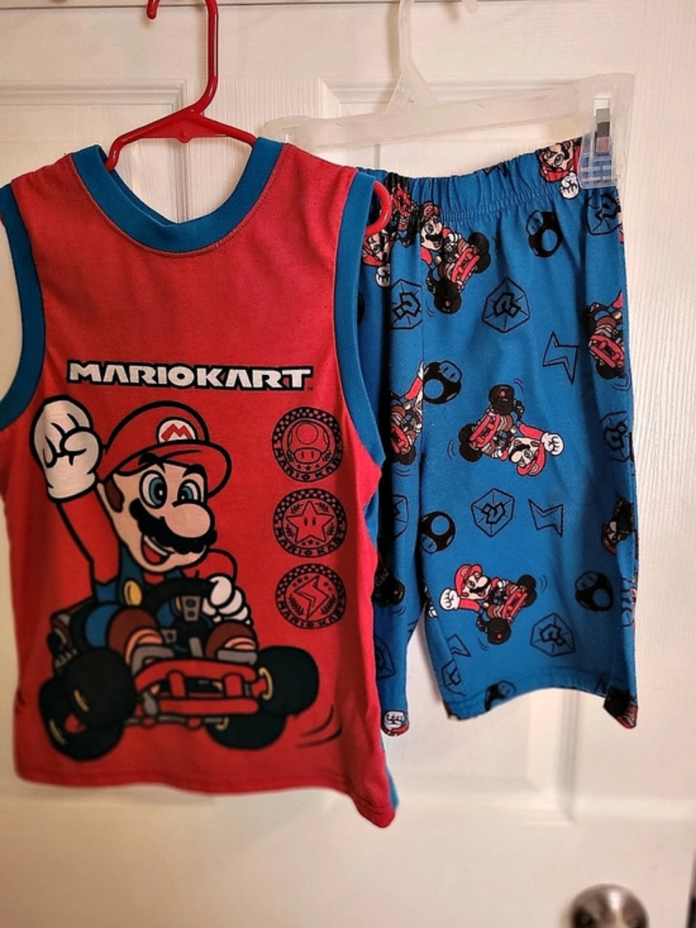 Nintendo Mario Kart Pajama Set Boys Medium Blue & Red